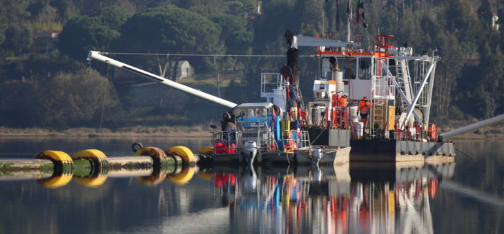 Dragagens da zona superior da Lagoa de Óbidos