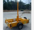 Trailer with extendable pneumatic mast