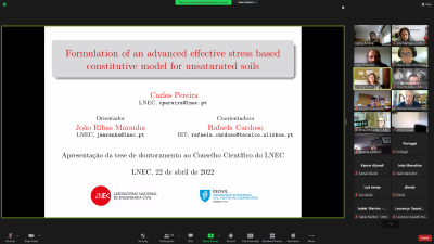 O investigador do LNEC Carlos Pereira apresentou a tese de doutoramento